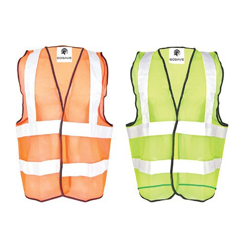 GOSAVE Rompi Polyester Basic Polister  Safety Vest  Rompi Proyek Nyala