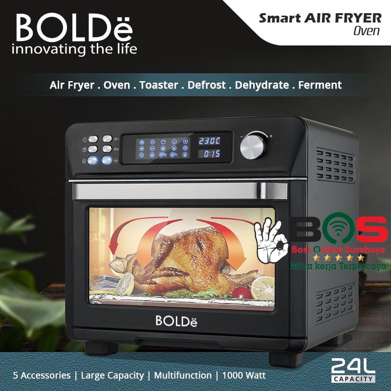 Oven Digital BOLDe Air Fryer Smart Digital 24L Black Diamond Oven