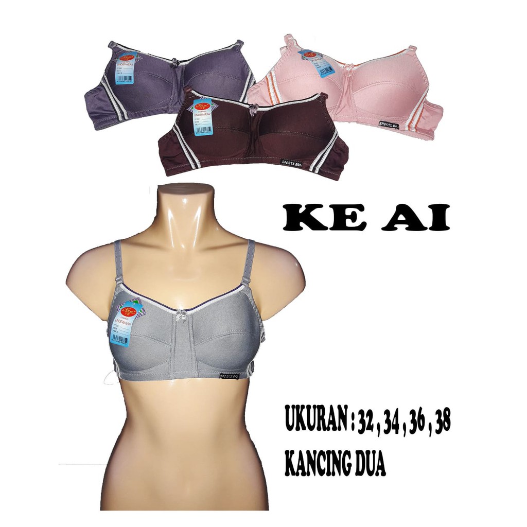 VS - Sport Bra Pakaian Dalam Wanita High Quality Tanpa Kawat dan busa Merk Febby Guffy Dini Ke Ai