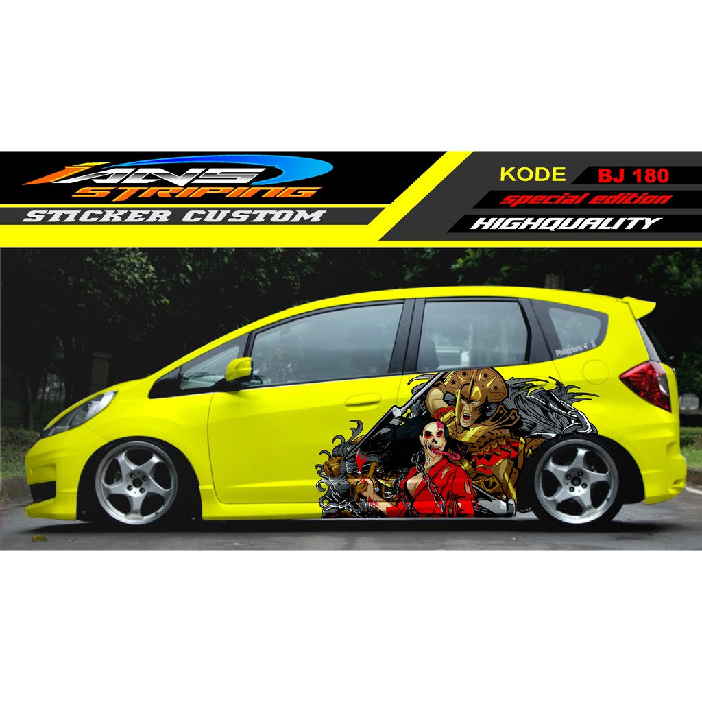 DECAL STICKER HONDA JAZZ / STICKER HONDA JAZZ / STICKER DECAL MOBIL JAZZ / DECAL STICKER MOBIL HONDA