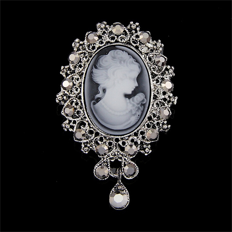 Liontin Kristal Cameo Gaya Victoria Vintage