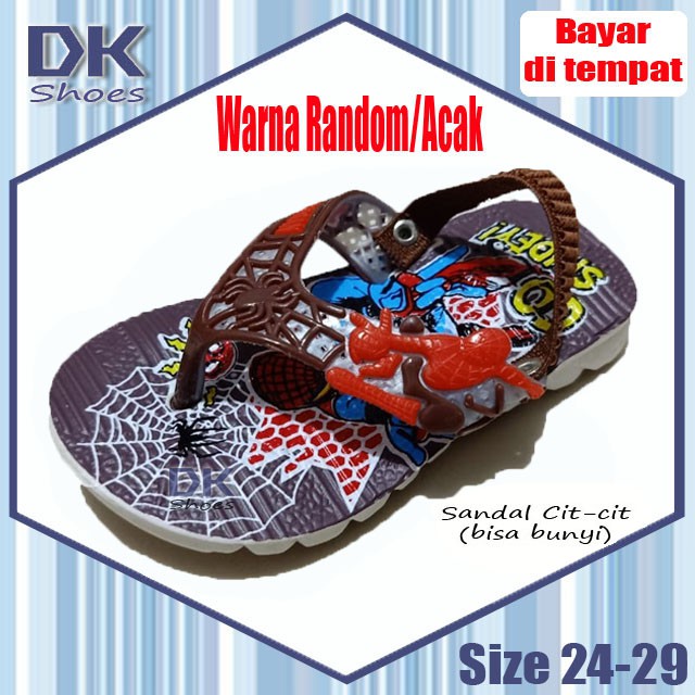 Sandal Cit-cit Balita Anak Perempuan Laki Karakter Superhero Kitty 24-29 / Sandal Bunyi Balita