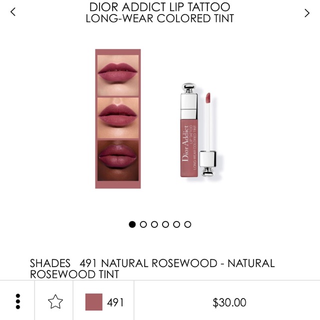 Dior Addict-Lip Tattoo shade 491 Natural Rosewood