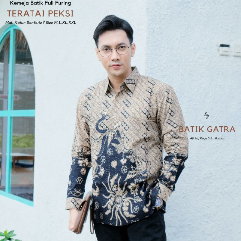 Batik Pria Lengan Panjang Teratai Peksi Full Furing