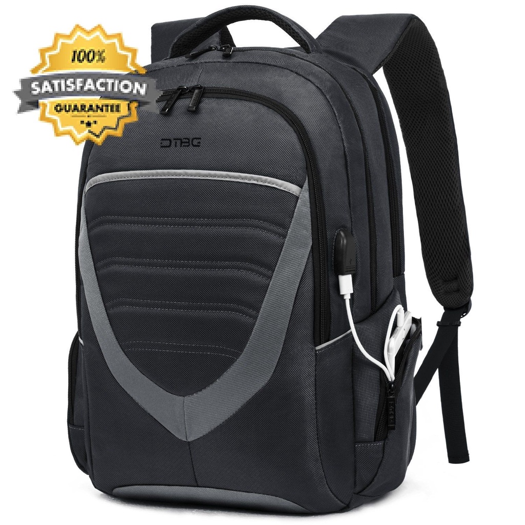 AKN88 - DTBG D8006W 17.3 Inch Grey - Lightweight Laptop Backpack With USB port