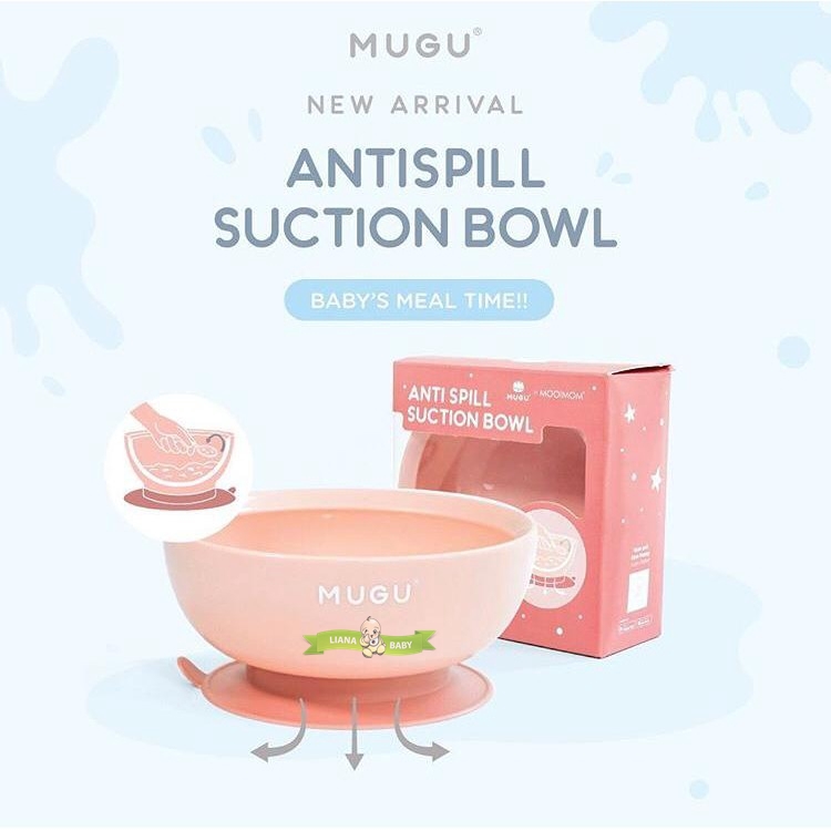 MAK240 MANGKOK ANTI TUMPAH MUGU ANTI SPILL SUCTION BOWL 450 ML