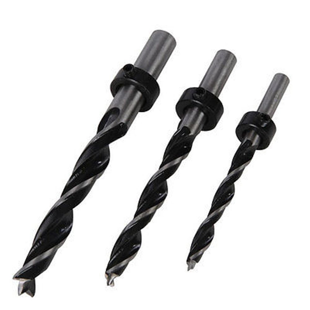 Jual Buah Mata Bor Kayu Dowel   Dowel Drill Bit Set 3 pcs Diskon