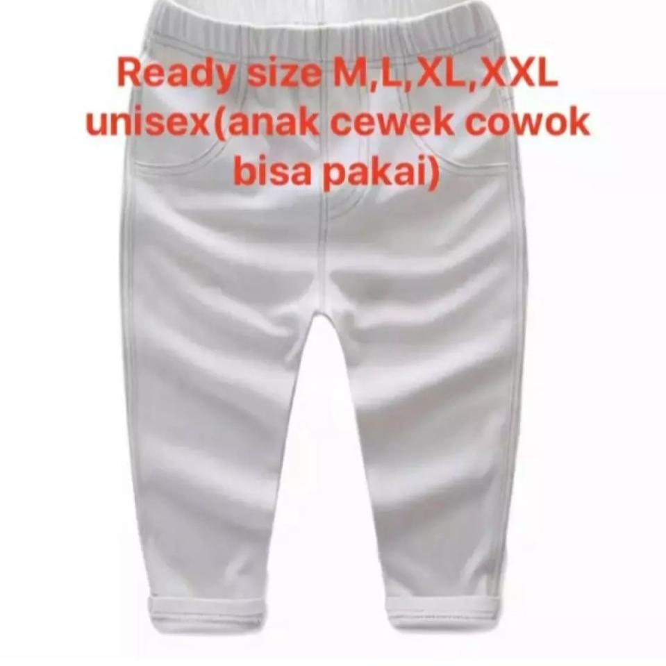 Legging Anak perempuan Jeans Warna Putih 6 Bulan -12 Tahun ▪ BUG.4403