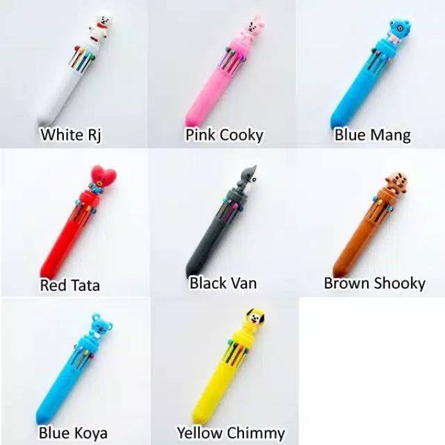 

NOOGAA - PULPEN KARAKTER BTS 10 WARNA H67 PULPEN KPOP MURAH