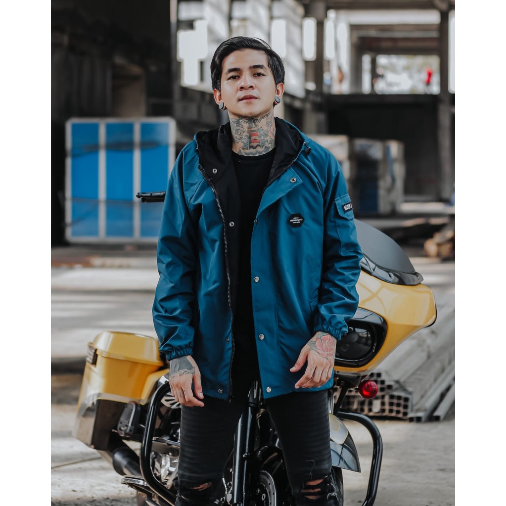 JAKET PRIA - JAKET PARASUT CASUAL SALVIO HEXIA - JAKET PARASUT PRIA - JAKET PRIA PARASUT - JAKET WP-Casual Petrol HC