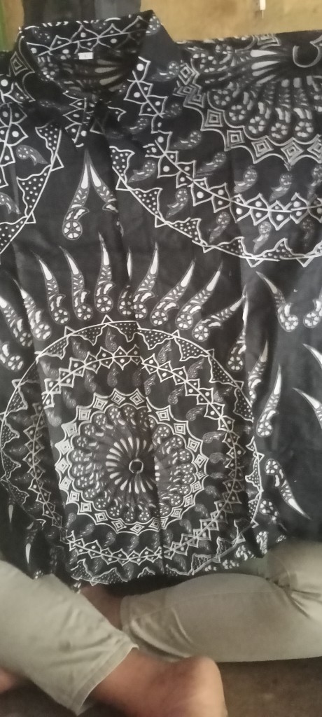 Kemeja Batik Pria Lengan Panjang Size M L Xl Xxl  Bswart Batik Hrb026 Kenongo Hem Panjang