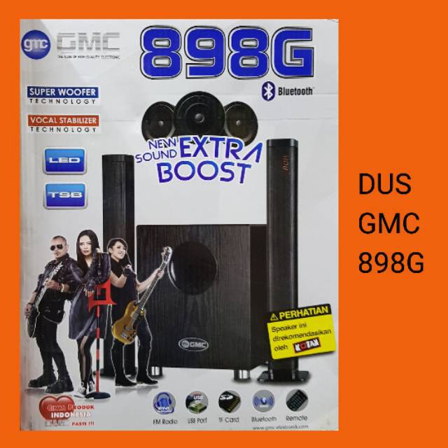 SOUND BAR GMC 898G SPEAKER Bass Bluetooth Remot Radio BT USB