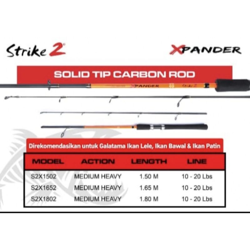 joran pancing karbon solid strike 2 xpander 180