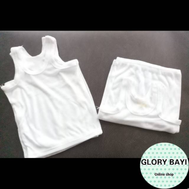 Kaos Singlet Bayi | Kaos Dalam Bayi | Kaos Kutung Bayi Polos Putih