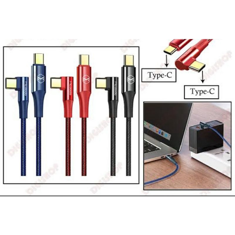 Kabel data mcdodo type c to type c jack L gaming