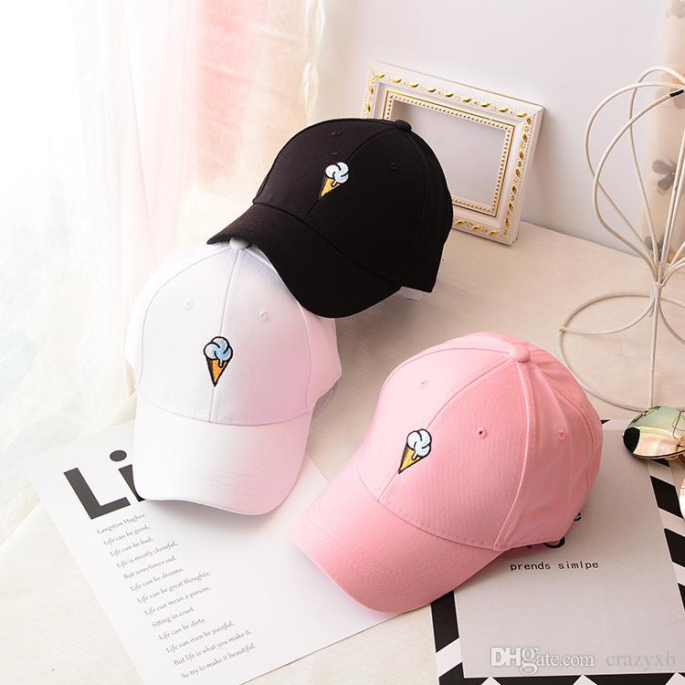 Topi Pria Wanita Dewasa Baseball Bordir Ice Cream Tumblr Kekinian termurah Kualitas distro