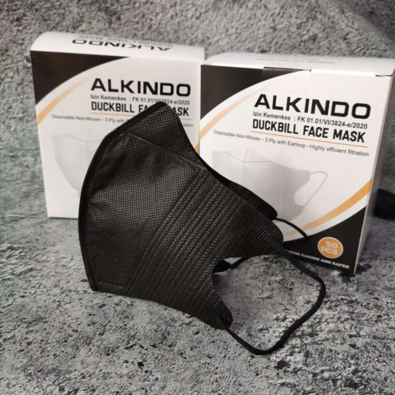 Masker duckbill isi 50pcs. alkindo. face mask. Masker tebal pontianak