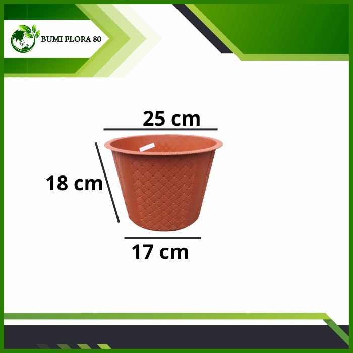 pot anyam cjp 25/pot plastik/pot bunga