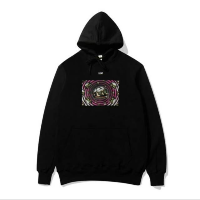 HOODIE LEAF MR GOODTIME ACID BLACK