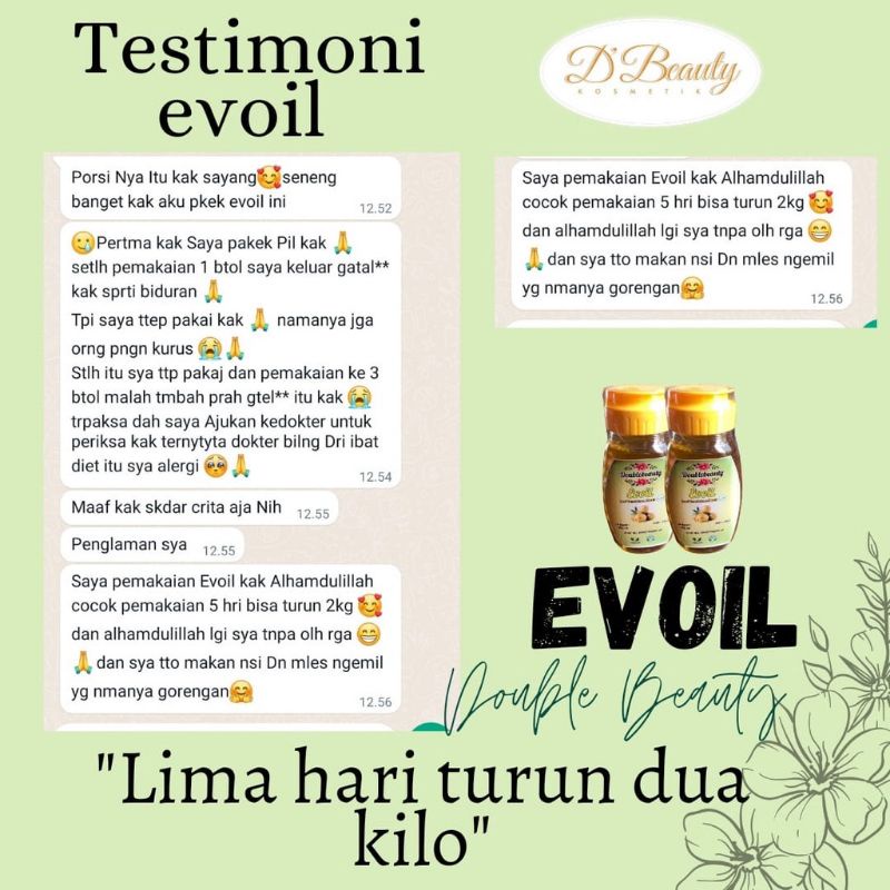 EVOIL ORİGİNAL 100% ( PENURUN BERAT BADAN)