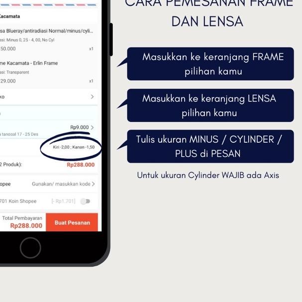 ♠ Lensa Supersin (Lensa Optik) Normal/minus/cylinder/plus ℗