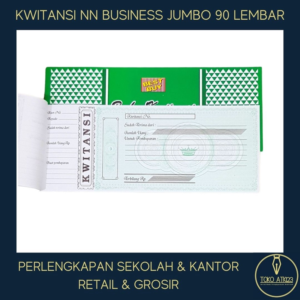 Kwitansi Business Business Jumbo Merk NN Best Buy Isi 90 Lembar