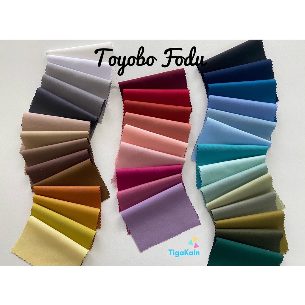 1 Meter Kain Katun Toyobo Fodu Original Import Silky