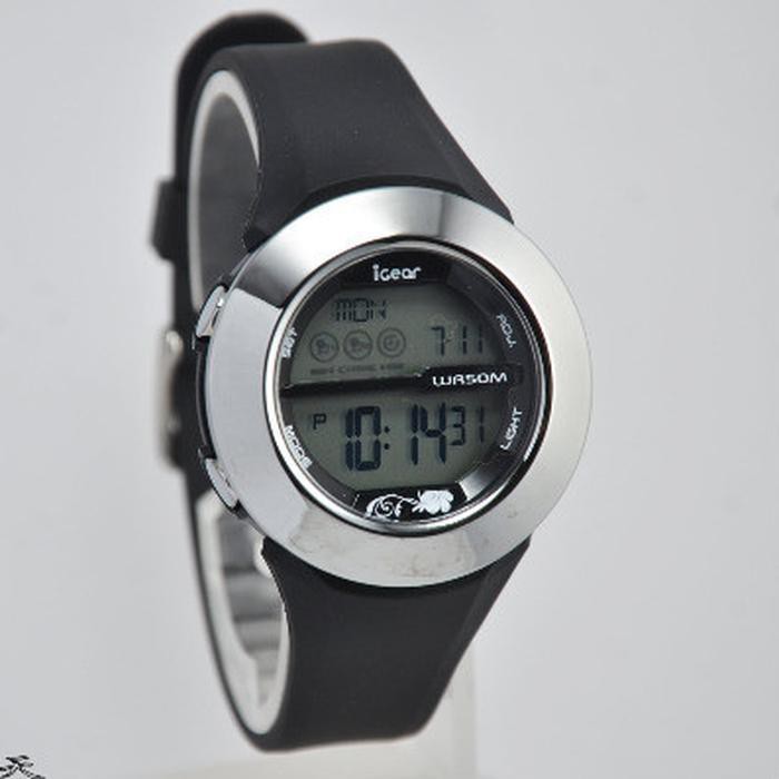 Terlaris Promo Jam Tangan Wanita Digital iGear i70 Karet Anti Air Original - Silver Berkualitas