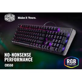 KEYBOARD MASTERKEYS COOLERMASTER CK550 RGB (RED SWITCH)