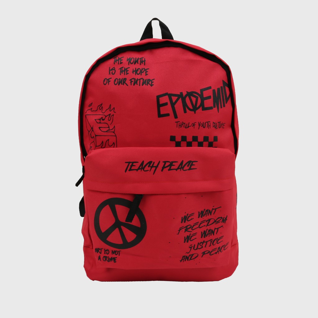 

Epidemic Red Teach Peace Backpack | Bag | Tas Epidemic