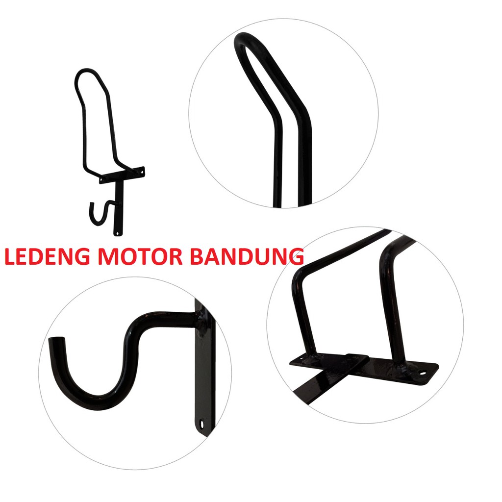 Hanger Helm Full Besi Gantungan Jaket Payung Jas Hujan Kuat Awet