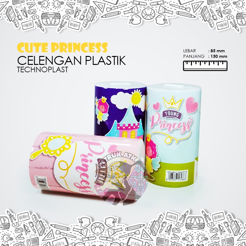 [PCS] TECHNOPLAST CP-200 COIN BANK / CELENGAN PLASTIK CUTE PRINCESS 85 X 150 MM