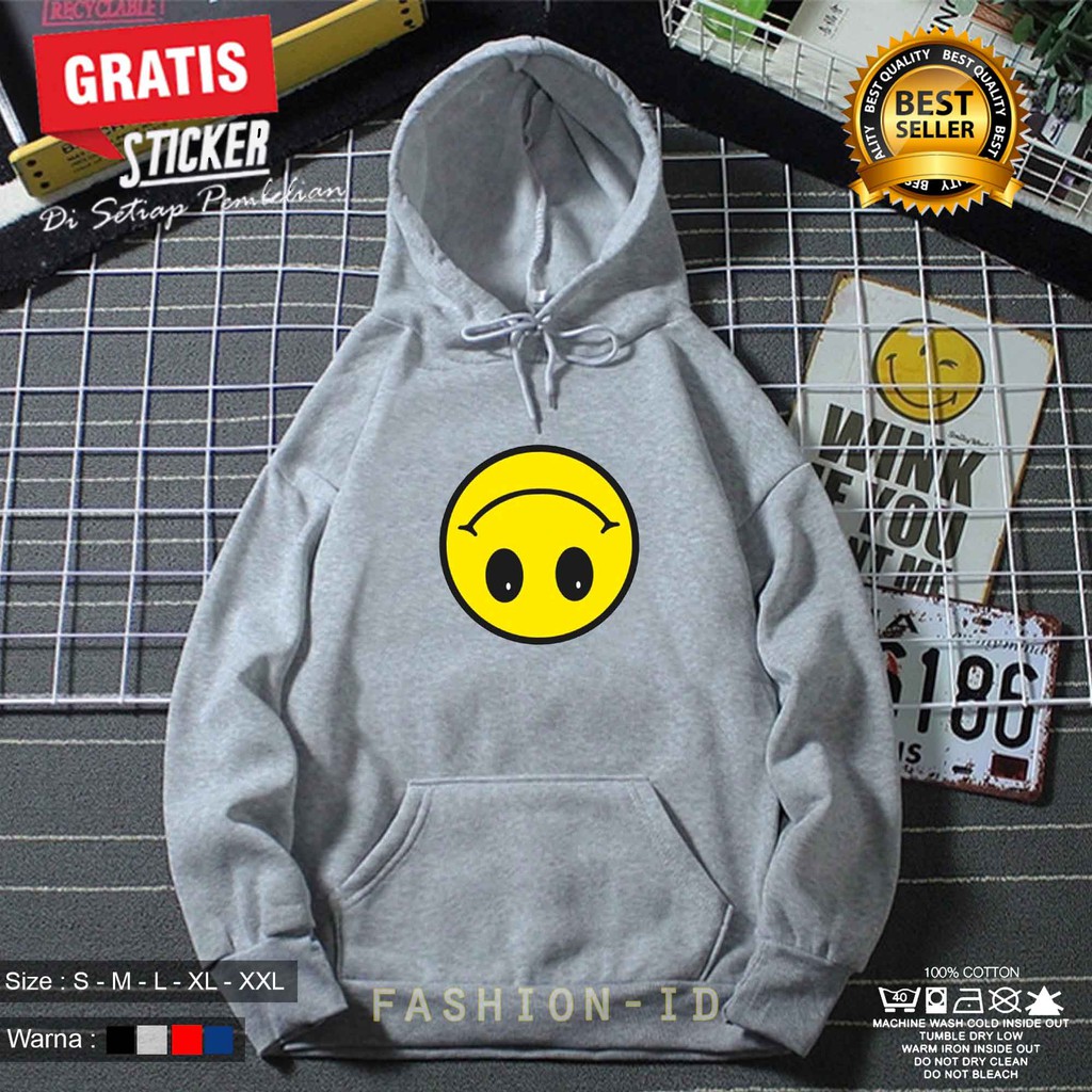 Jaket Sweater Hoodie SMILE Keren Pria Dan Wanita Distro KAOS PRIA KEREN