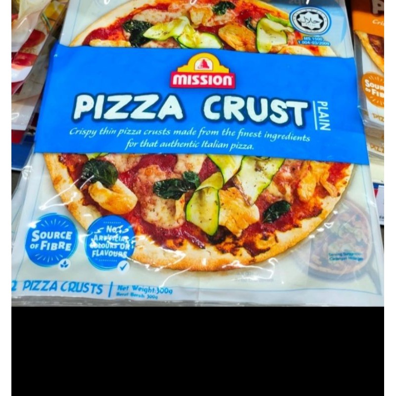 

mission pizza crust plain isi 2pcs 300gr