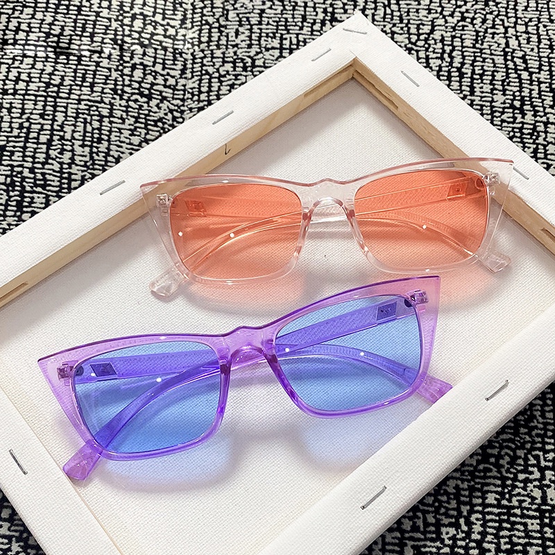 (YUZHU) European and American Fashion Cat Eye Small Frame Sunglasses Women