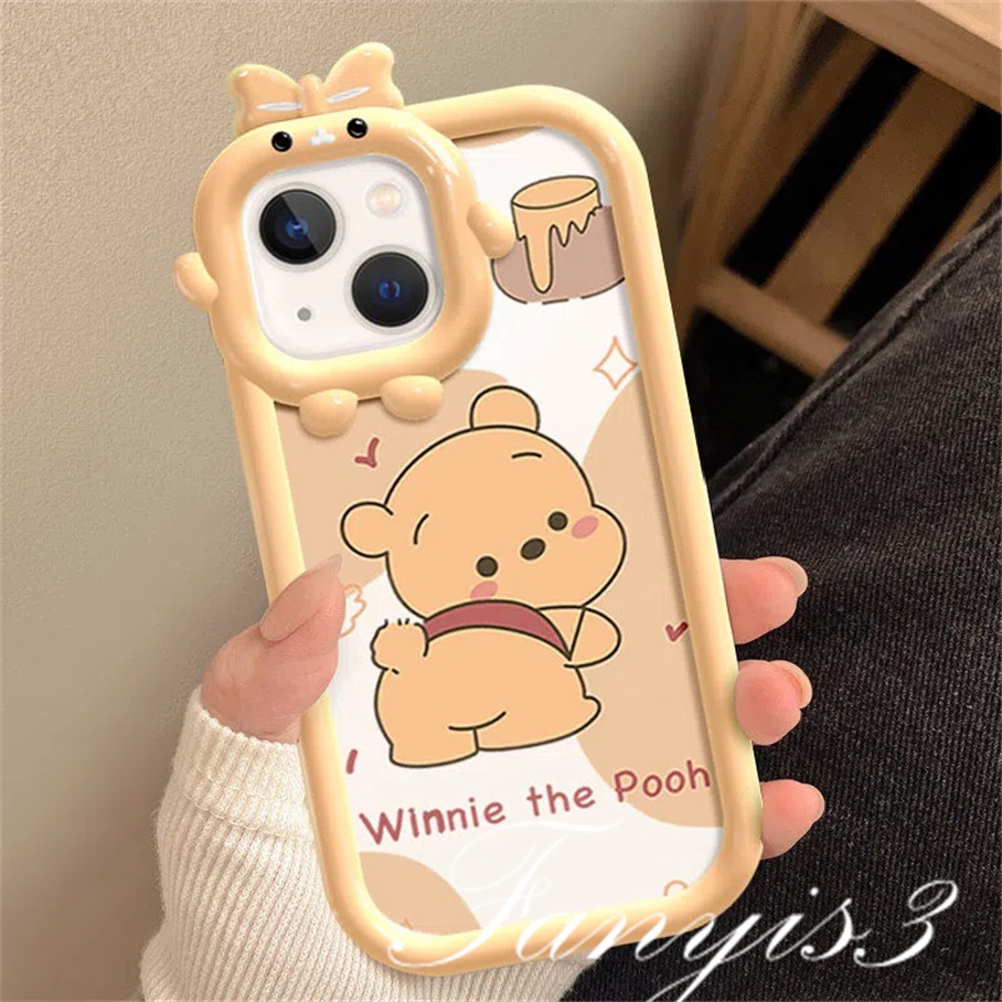 Compatible For iPhone 13 12 11 Pro Max X XR Xs Max 8 7 6 6s Plus SE 2020  Soft Case Pelindung Desain Winnie the Pooh Dog Untuk