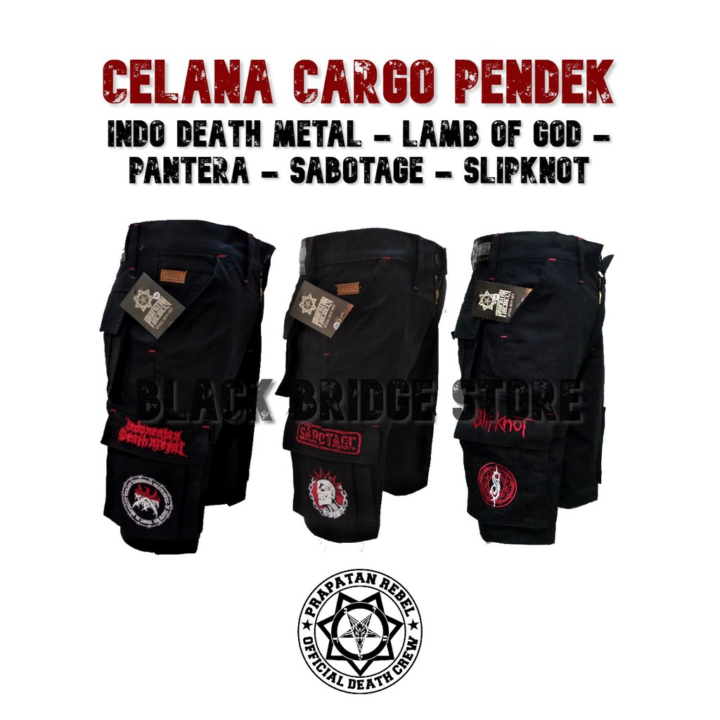  Celana  Cargo  Pendek  Kempol Pendek  Celana  Metal Punk 
