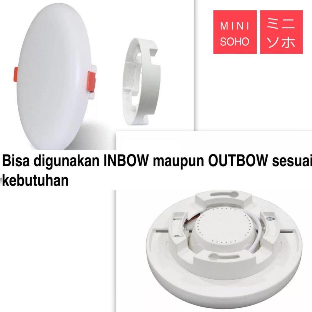 Lampu LED Down Light Downlight Inbow Outbow 2in1 6W 12W 18W Watt Adjustable