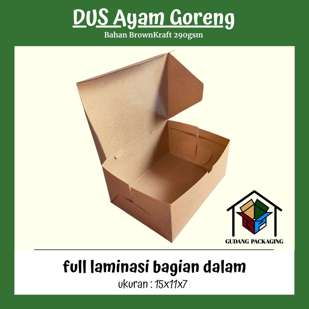 

Dus Ayam (MIN ORDER 50) Box Fried Chicken /Dus Fried Chicken /kardus Fried Chicken /Box Ayam Goreng