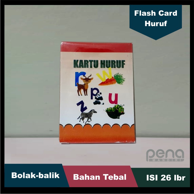 Flash Card / Flashcard Huruf / Kartu Pintar /  Alphabet / Mengenal Huruf