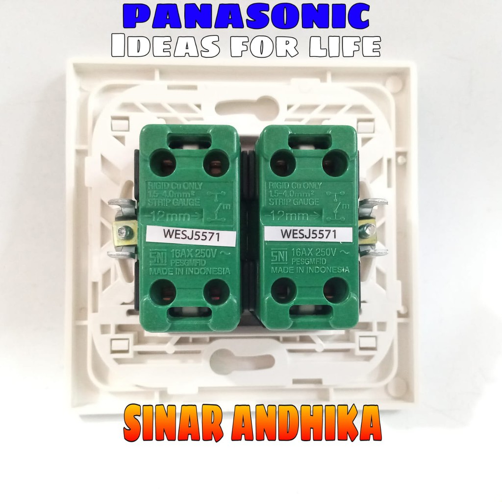 SAKLAR SERI KECIL INDIKATOR PUTIH STYLE E PANASONIC WESJ 78029W+WESJ 5571