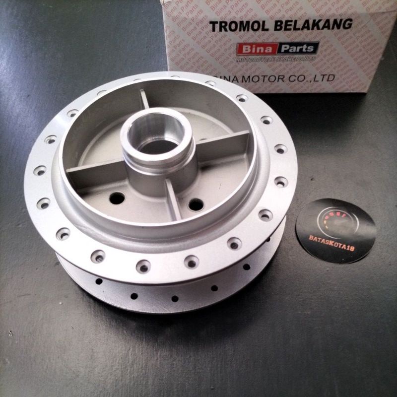 Tromol belakang plus bearing rxk RX-King lama new silver binapart
