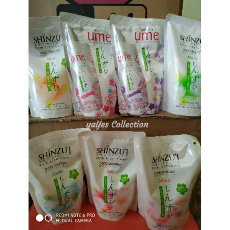 Shinzui Sabun Mandi cair 420ml sinzui soap zinsui 420 ml Matsu Hijau Kirei Merah Hana Kuning Kensho Biru Myori Ungu Sakura Pink