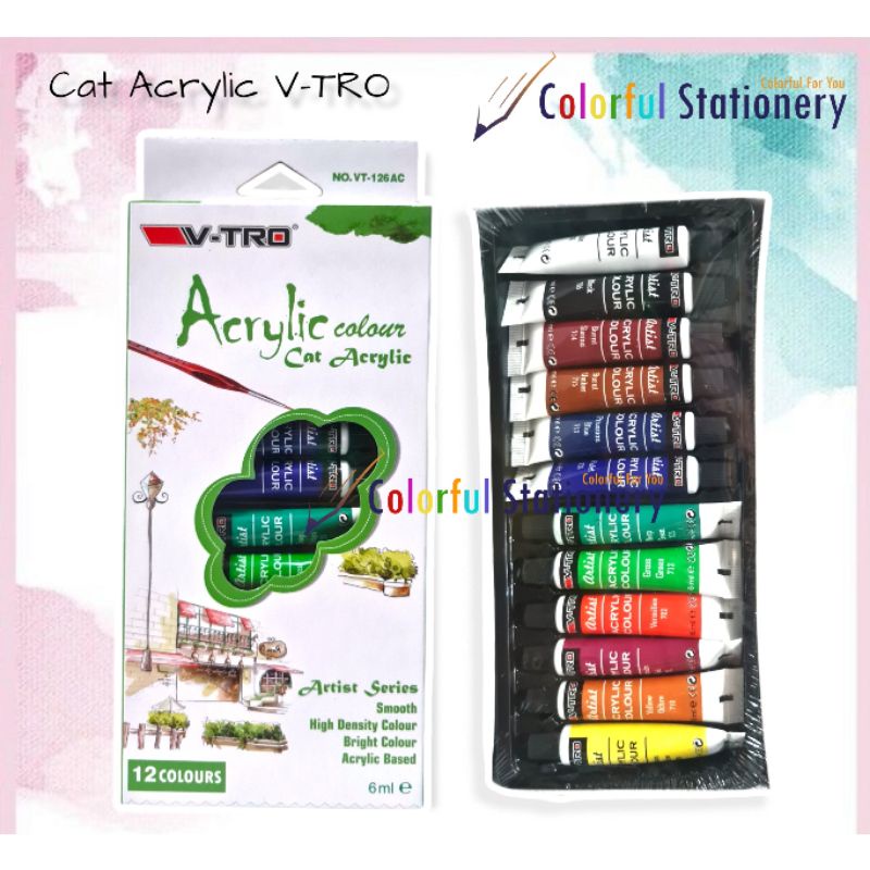 

Cat Acrylic / Cat Akrilik V Tro 12 Warna