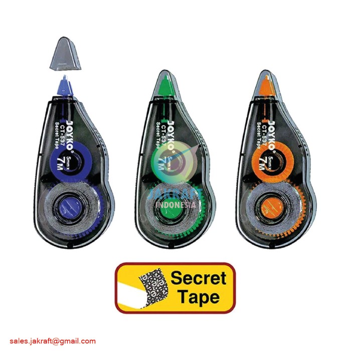 

TERMUURAAH Tip Ex Pita Rahasia JOYKO CT-537 Correction Secret Tape 7 Meter x 5 mm bagus