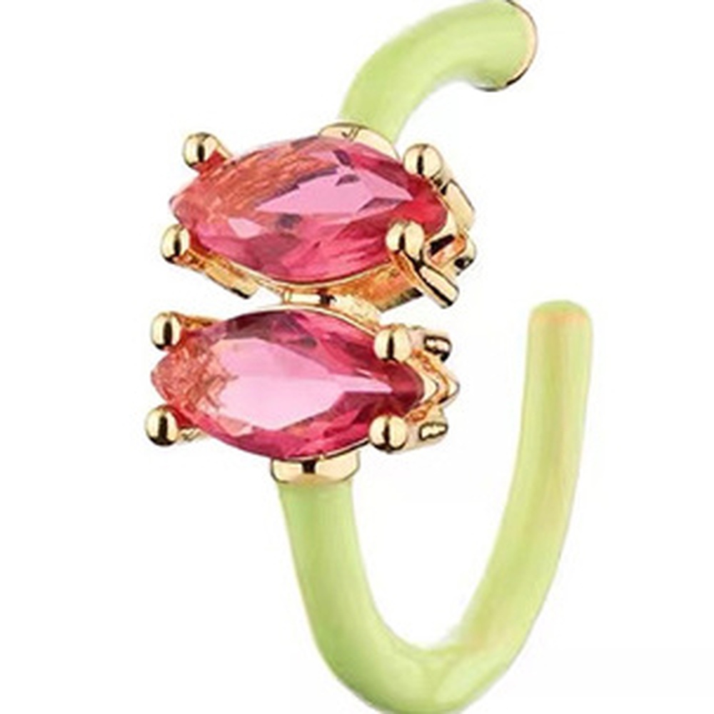 Anting Tusuk Gantung Temperament Desain Geometri Ruby Gaya Selebritiretro Untuk Wanita