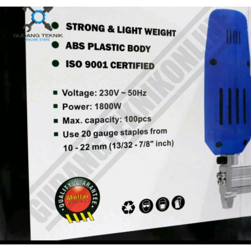 

Mesin Staples Tembak Elektrik MLR1022J Electric Staple Gun MLR 1022J Tipe U / mesin staples tembak murah