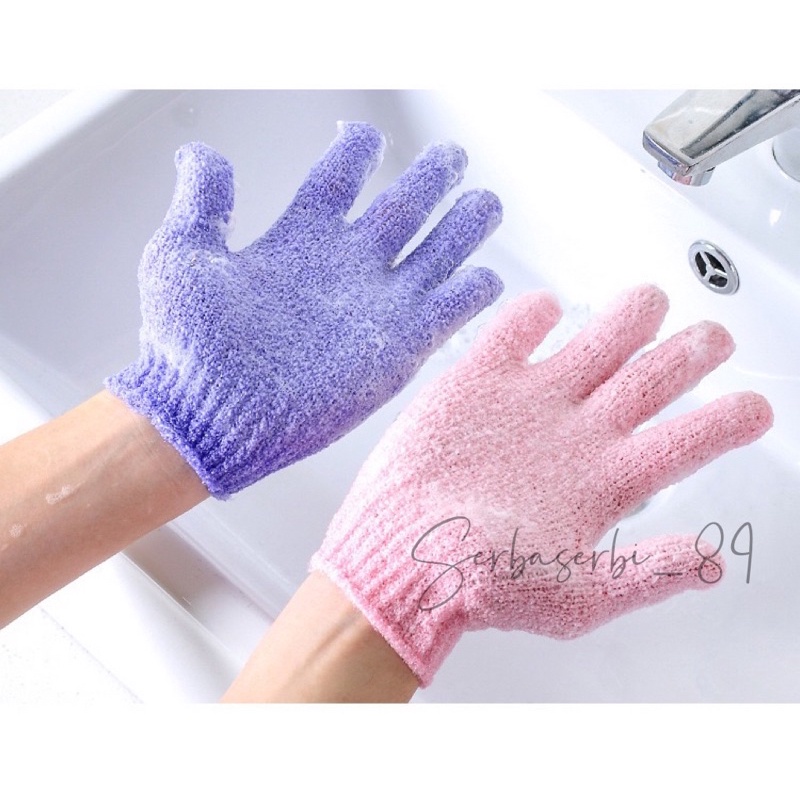 hand gloves sarung tangan mandi bath glove body pembersih daki tubuh spons shower