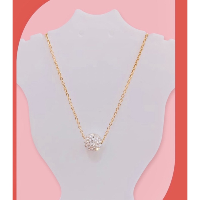 kalung titanium//kalung bola disko//titanium//kalung