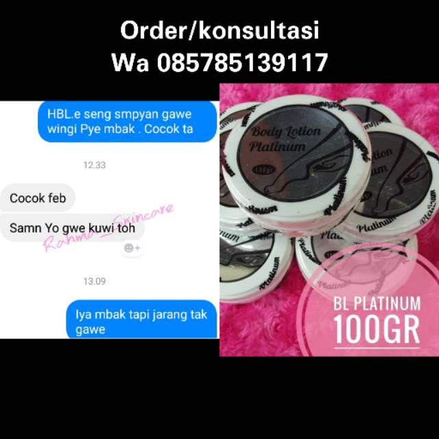 Body lotion platinum